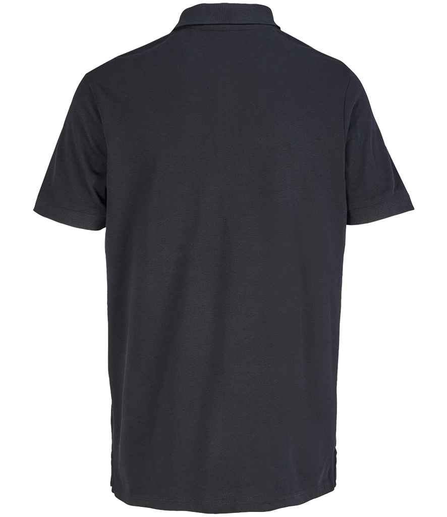 SOL'S Unisex Pacific Twin Piqué Polo Shirt in Black, back view