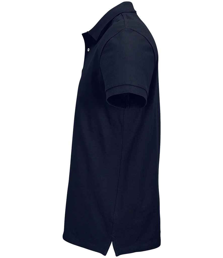 SOL'S Unisex Pacific Twin Piqué Polo Shirt in French Navy, side view