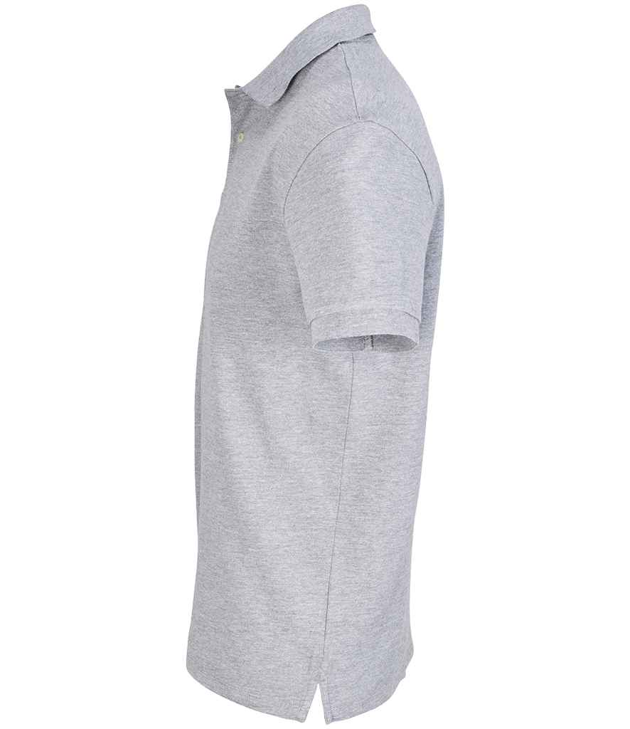SOL'S Unisex Pacific Twin Piqué Polo Shirt in Grey Marl, side view