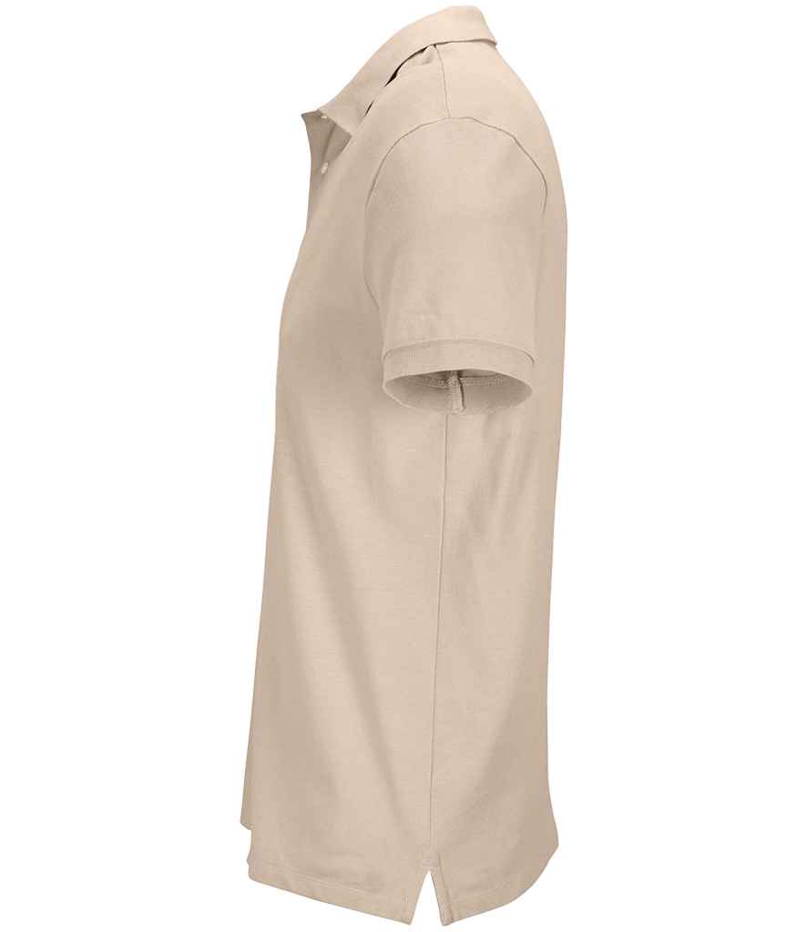 SOL'S Unisex Pacific Twin Piqué Polo Shirt in Linen, side view