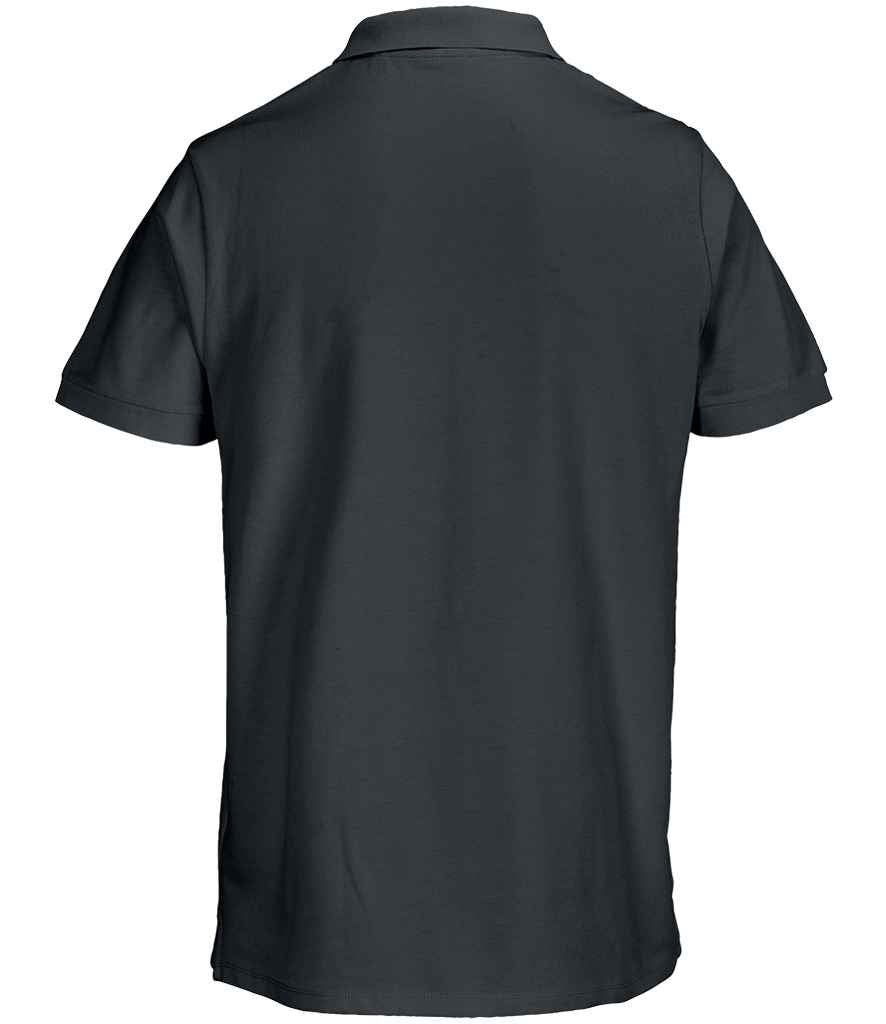 SOL'S Unisex Pacific Twin Piqué Polo Shirt in Mouse Grey, back view
