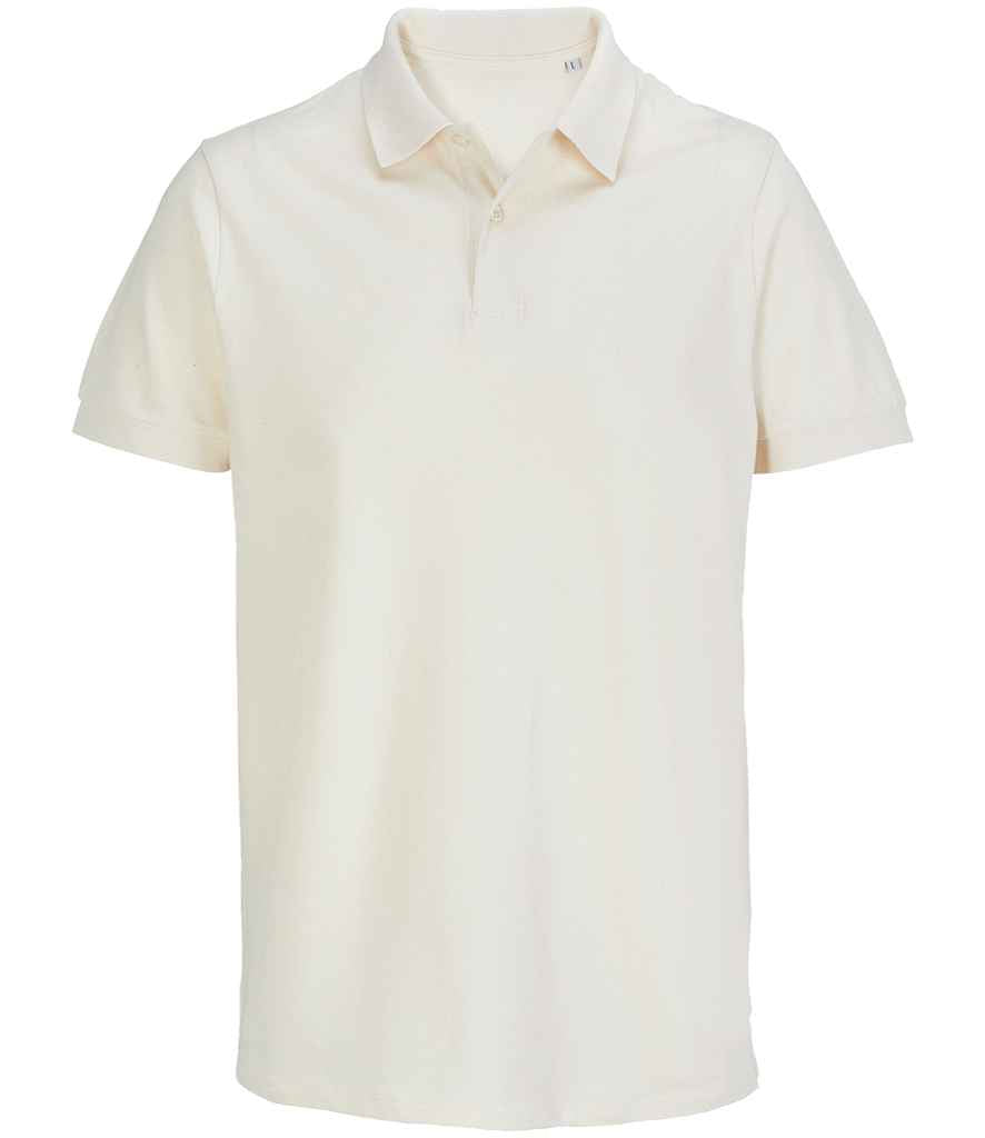 SOL'S Unisex Pacific Twin Piqué Polo Shirt in Natural, front view