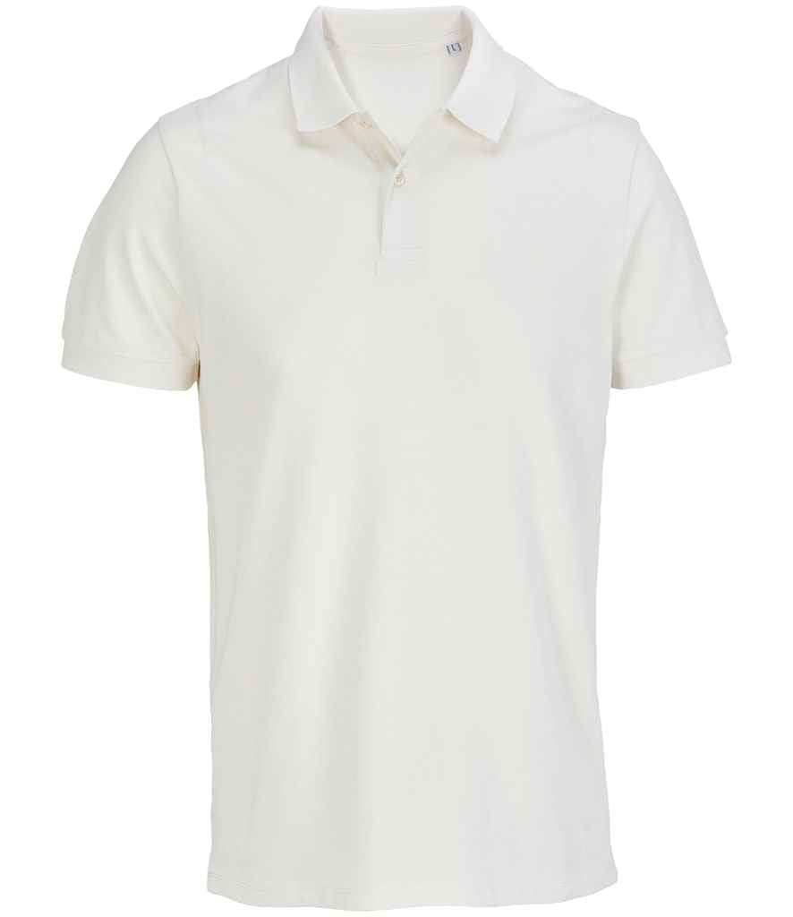 SOL'S Unisex Pacific Twin Piqué Polo Shirt in Off White, front view