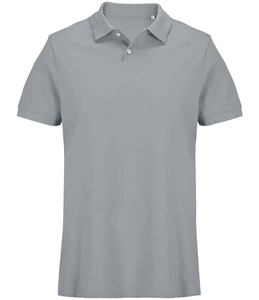 SOL'S Unisex Pacific Twin Piqué Polo Shirt in Pure Grey, front view