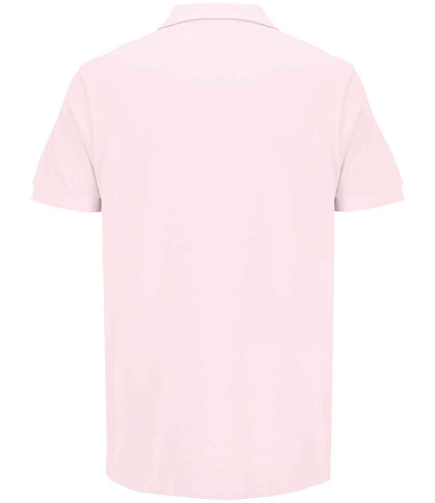 SOL'S Unisex Pacific Twin Piqué Polo Shirt in Pale Pink, back view