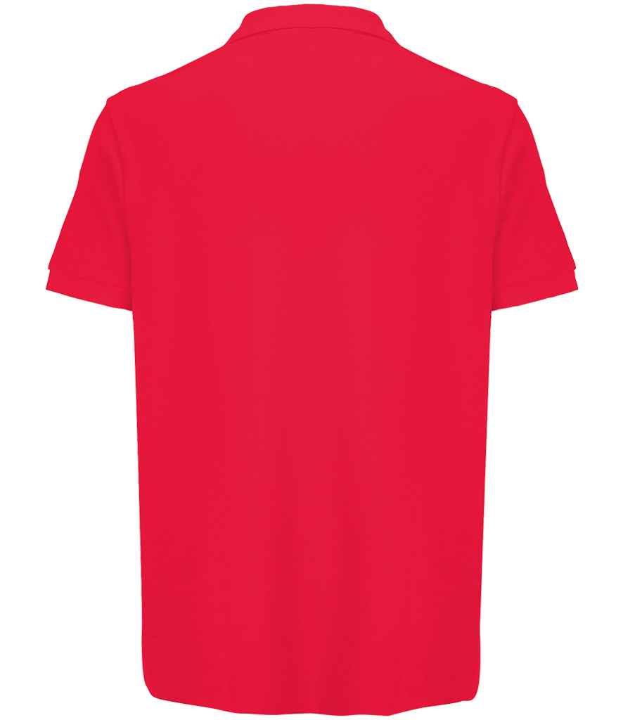 SOL'S Unisex Pacific Twin Piqué Polo Shirt in Red, back view