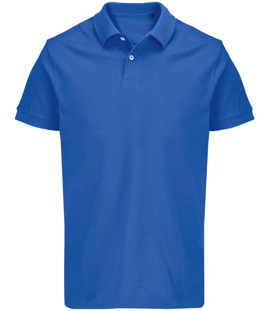 SOL'S Unisex Pacific Twin Piqué Polo Shirt in Royal Blue, front view