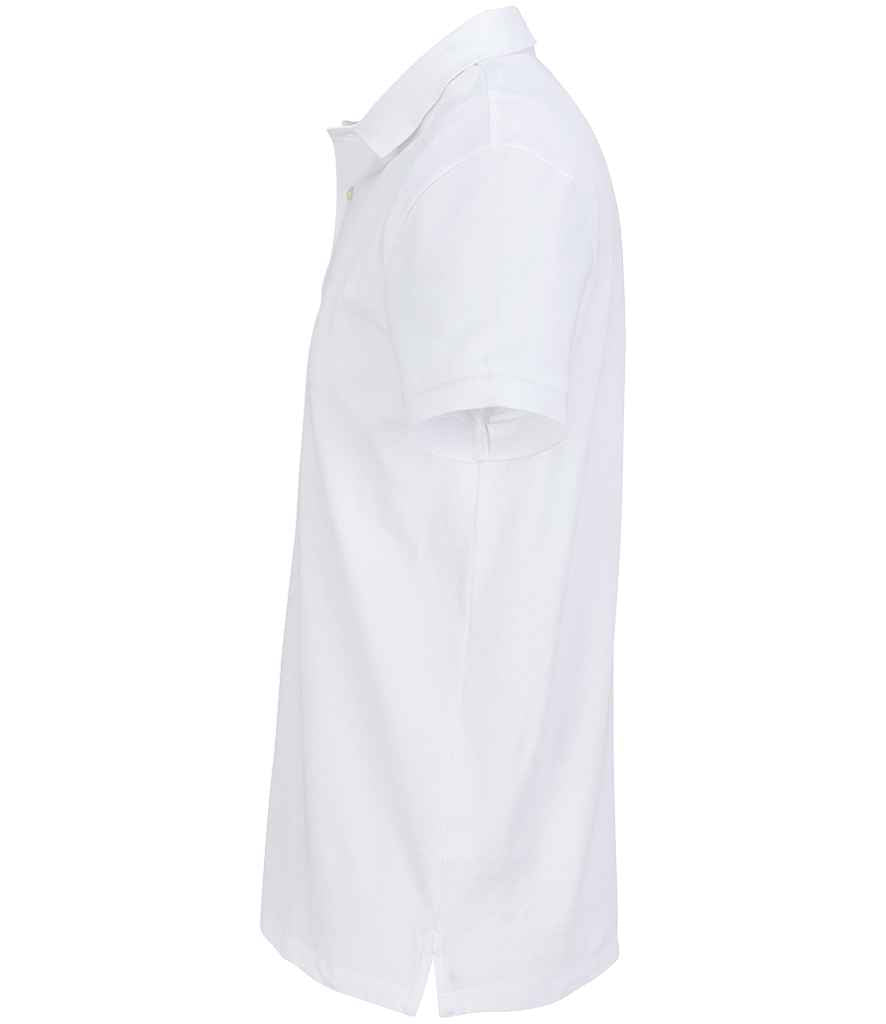 SOL'S Unisex Pacific Twin Piqué Polo Shirt in White, side view