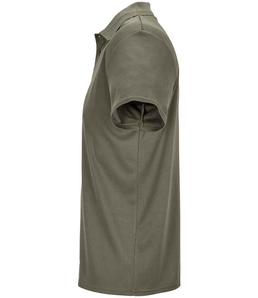 SOL'S Unisex Pitcher Recycled Polyester Piqué Polo Shirt in Army, side view