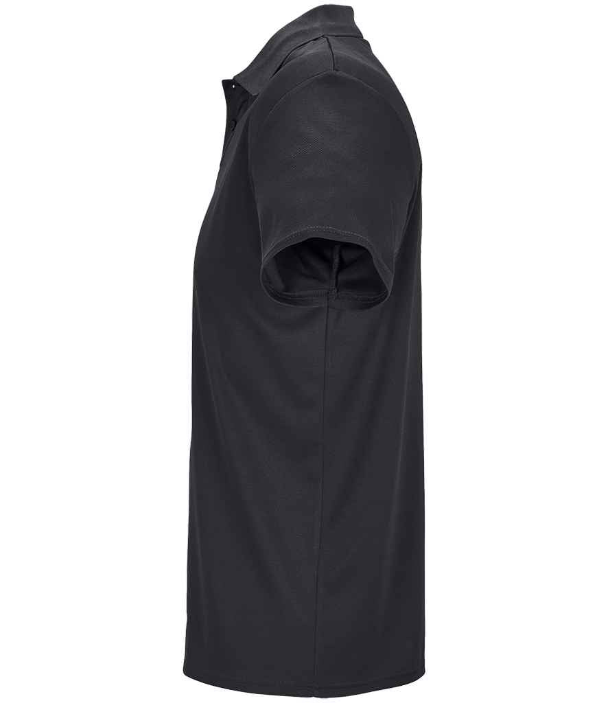 SOL'S Unisex Pitcher Recycled Polyester Piqué Polo Shirt in Black, side view