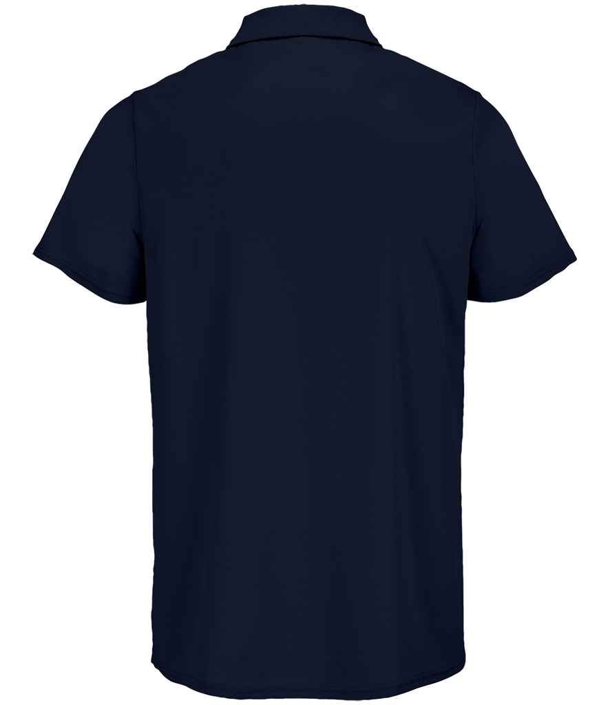 SOL'S Unisex Pitcher Recycled Polyester Piqué Polo Shirt in French Navy, back view