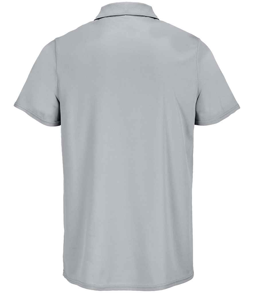 SOL'S Unisex Pitcher Recycled Polyester Piqué Polo Shirt in Pure Grey, back view