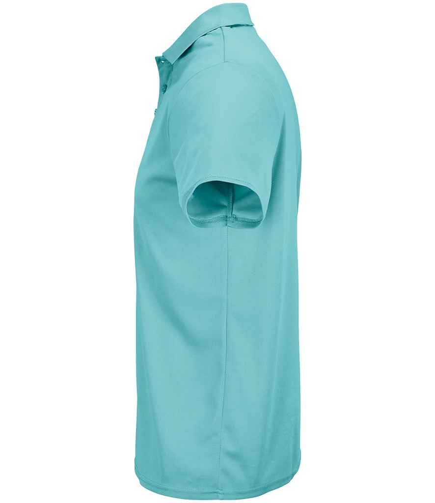 SOL'S Unisex Pitcher Recycled Polyester Piqué Polo Shirt in Pool Blue, side view