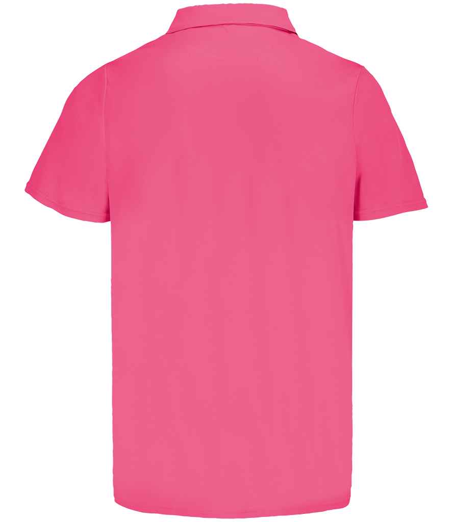 SOL'S Unisex Pitcher Recycled Polyester Piqué Polo Shirt in Ribbon Pink, back view