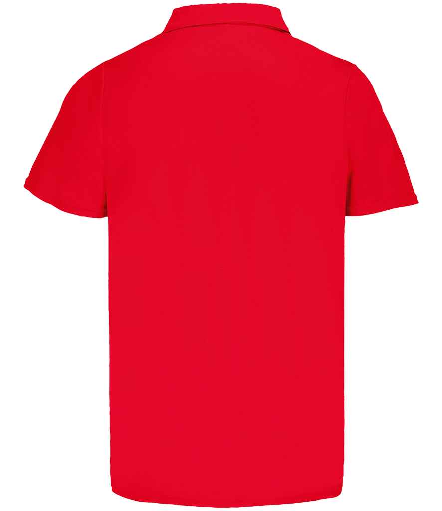 SOL'S Unisex Pitcher Recycled Polyester Piqué Polo Shirt in Red, back view