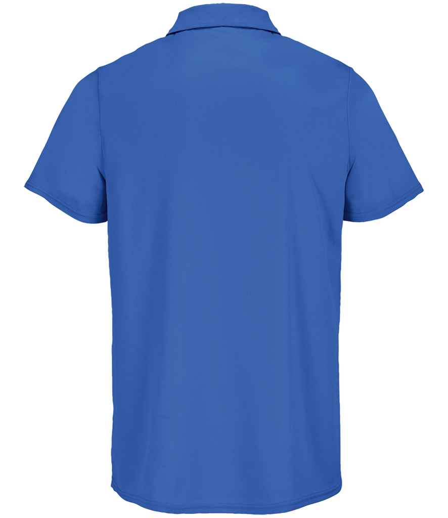 SOL'S Unisex Pitcher Recycled Polyester Piqué Polo Shirt in Royal Blue, back view
