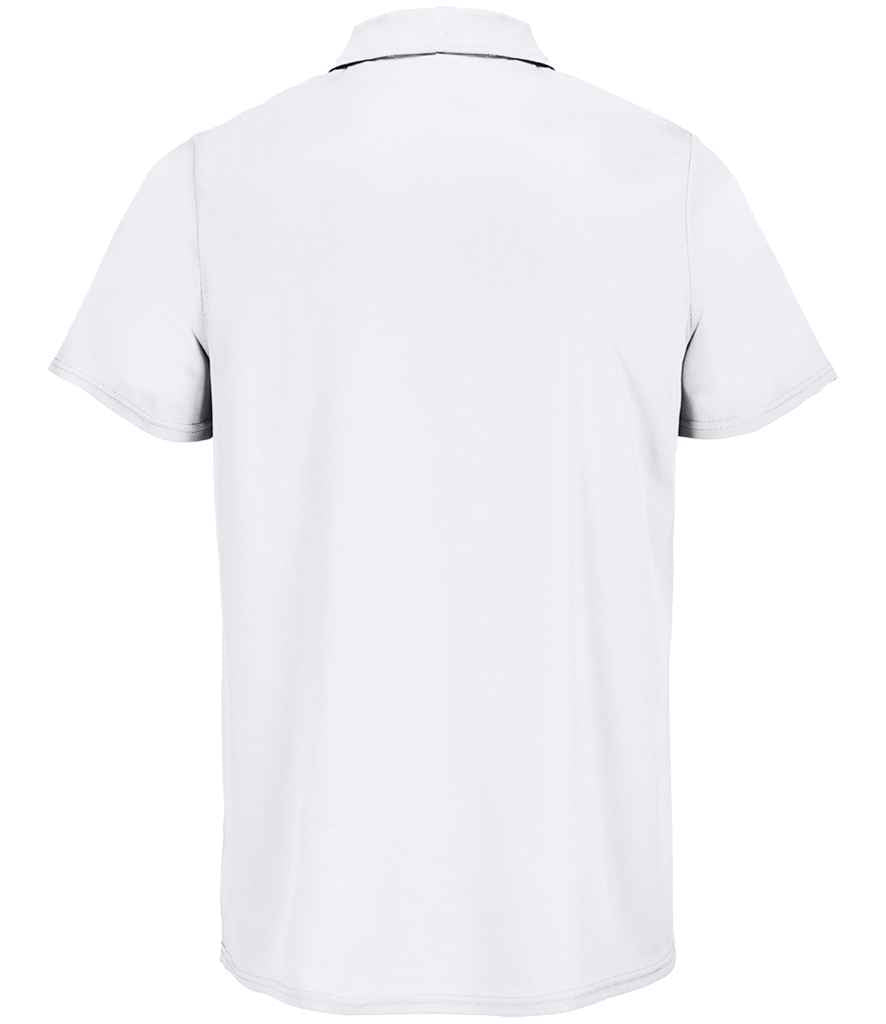 SOL'S Unisex Pitcher Recycled Polyester Piqué Polo Shirt in White, back view