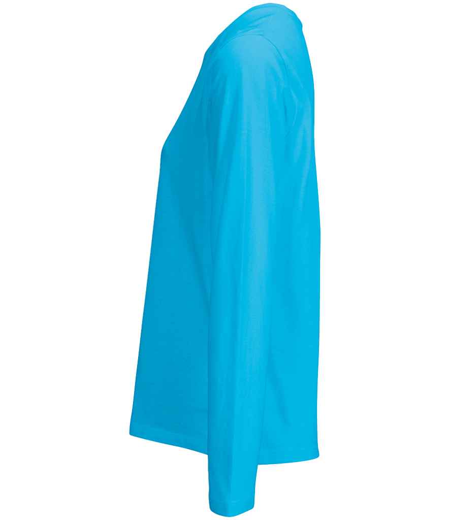 SOL'S Ladies Monarch Long Sleeve T-Shirt in Aqua, side view