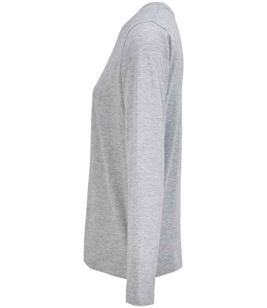 SOL'S Ladies Monarch Long Sleeve T-Shirt in Grey Marl, side view