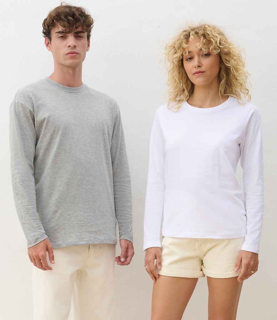 SOL'S Ladies Monarch Long Sleeve T-Shirt in Grey Marl
