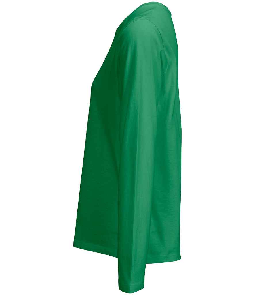 SOL'S Ladies Monarch Long Sleeve T-Shirt in Kelly Green, side view