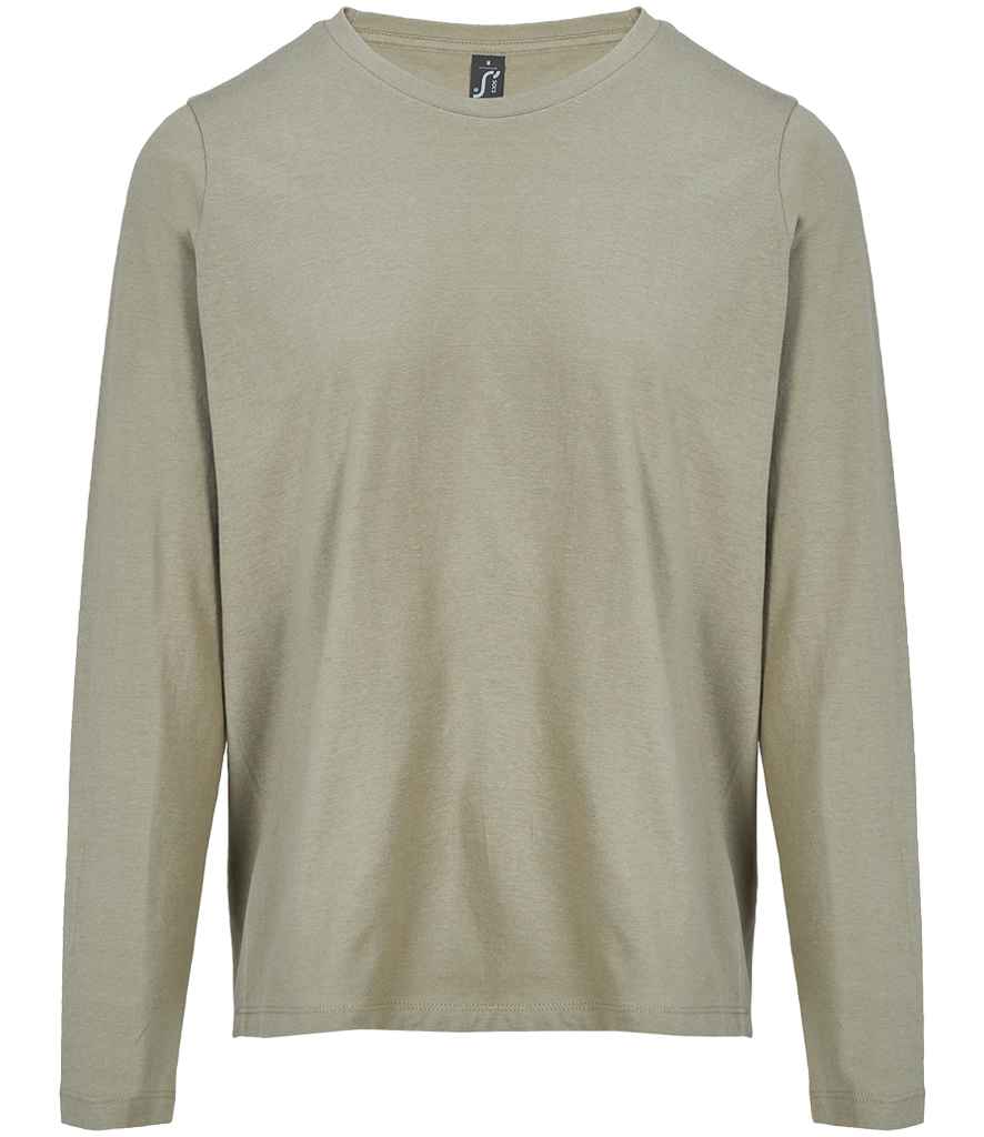 SOL'S Ladies Monarch Long Sleeve T-Shirt in Khaki, front view