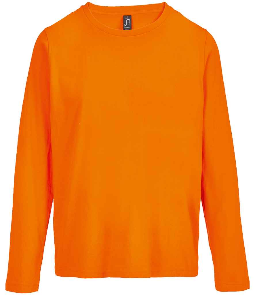 SOL'S Ladies Monarch Long Sleeve T-Shirt in Orange, front view