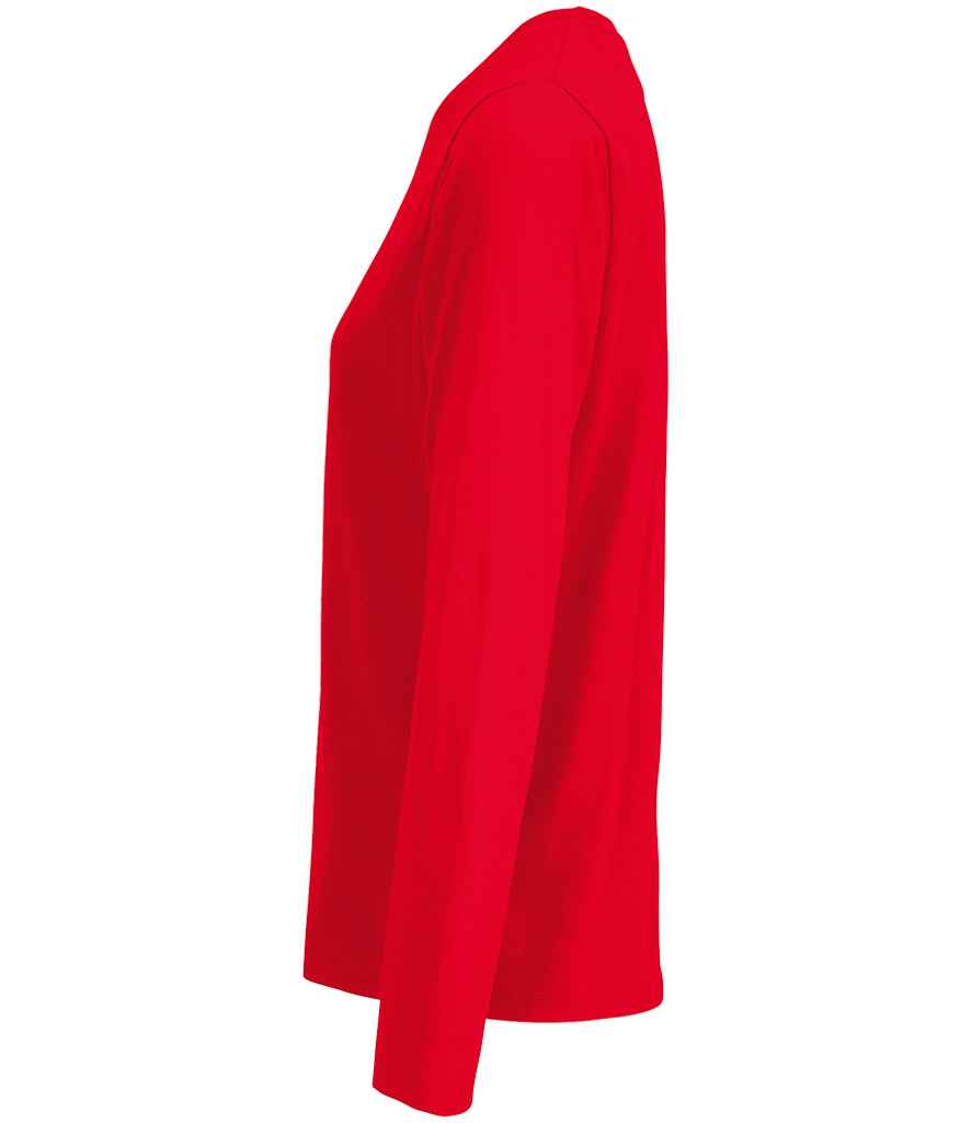 SOL'S Ladies Monarch Long Sleeve T-Shirt in Red, side view