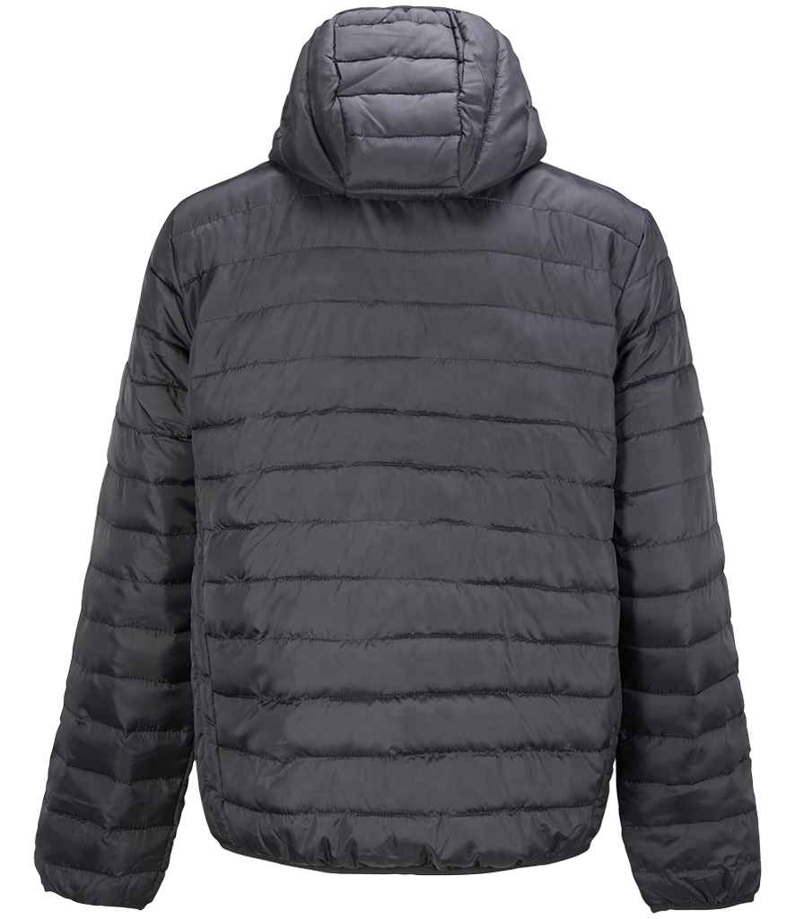 SOL'S Stream Hooded Jacket in Black, back view
