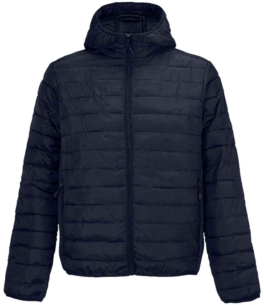 SOL'S Stream Hooded Jacket in French Navy, front view