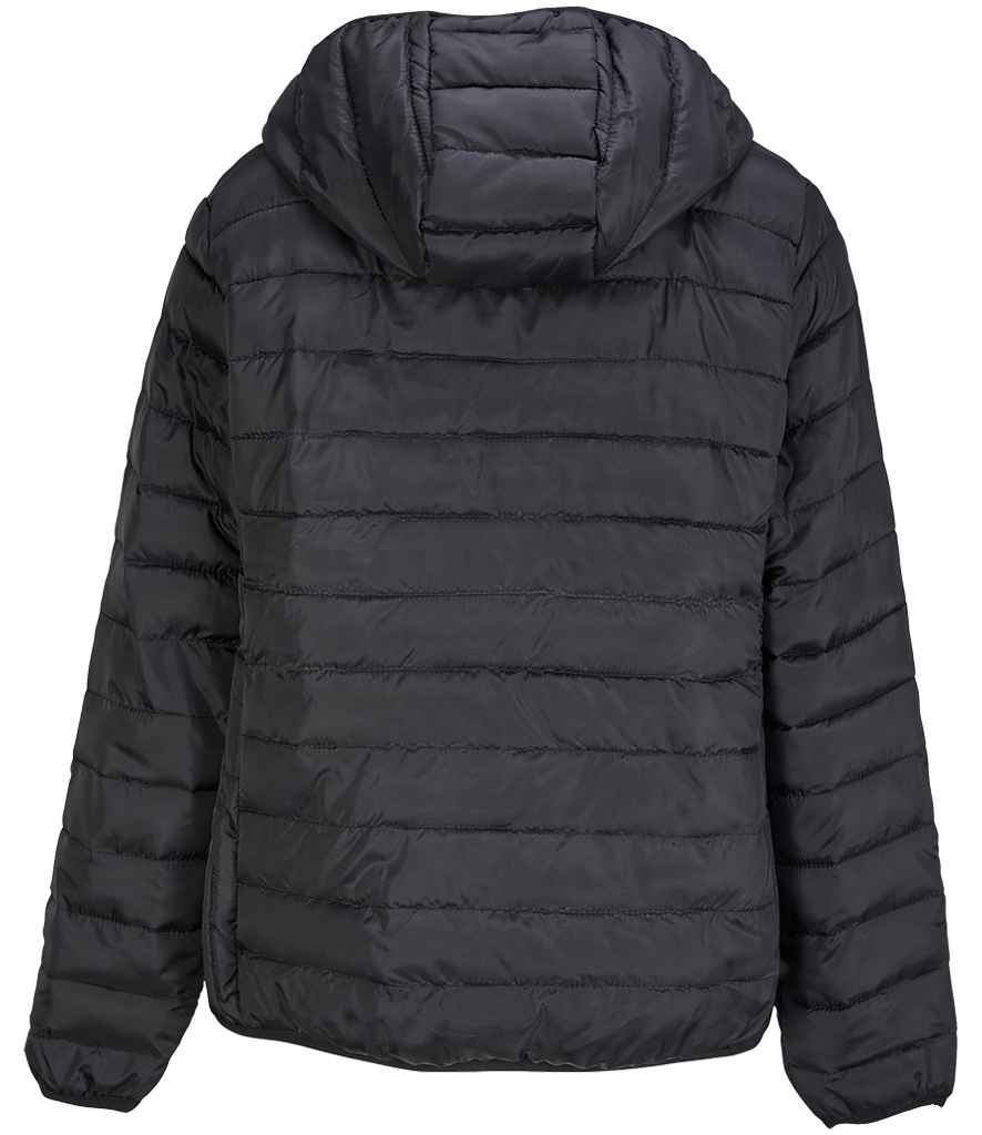 SOL'S Ladies Stream Hooded Jacket in Black, back view
