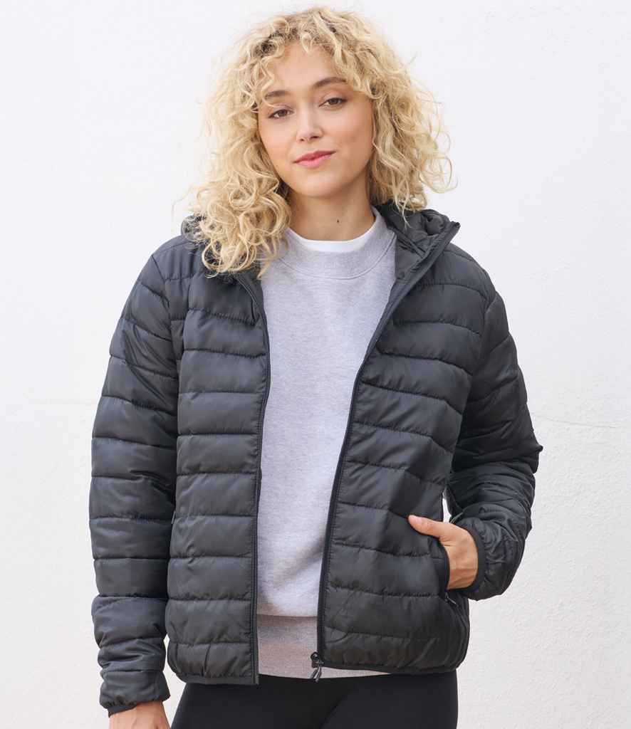 SOL'S Ladies Stream Hooded Jacket in Black