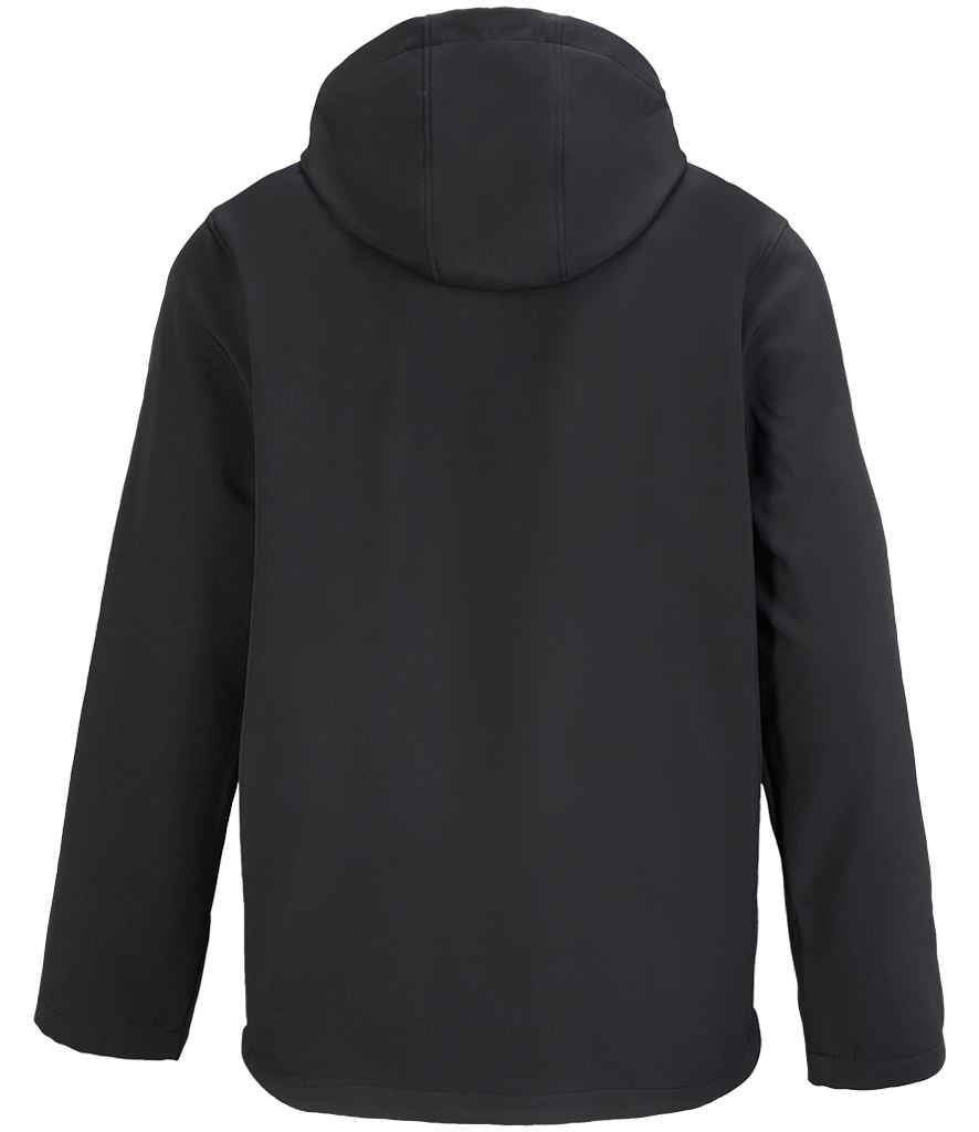 SOL'S Race Hooded Soft Shell Jacket in Black, back view