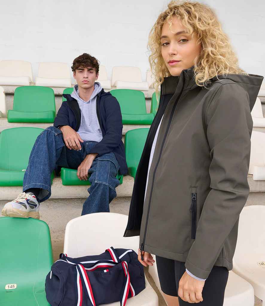 SOL'S Race Hooded Soft Shell Jacket in Charcoal