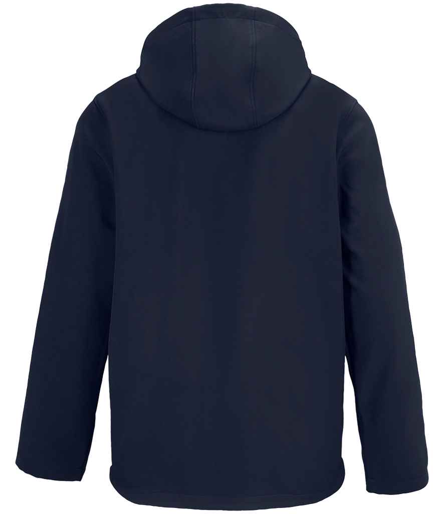SOL'S Race Hooded Soft Shell Jacket in French Navy, back view