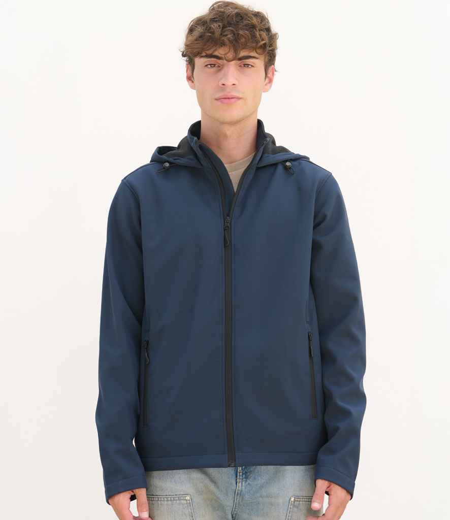 SOL'S Race Hooded Soft Shell Jacket in French Navy