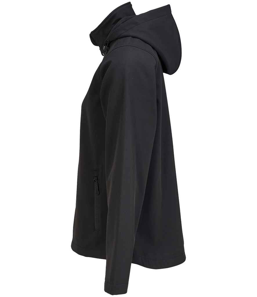 SOL'S Ladies Race Hooded Soft Shell Jacket in Black, side view