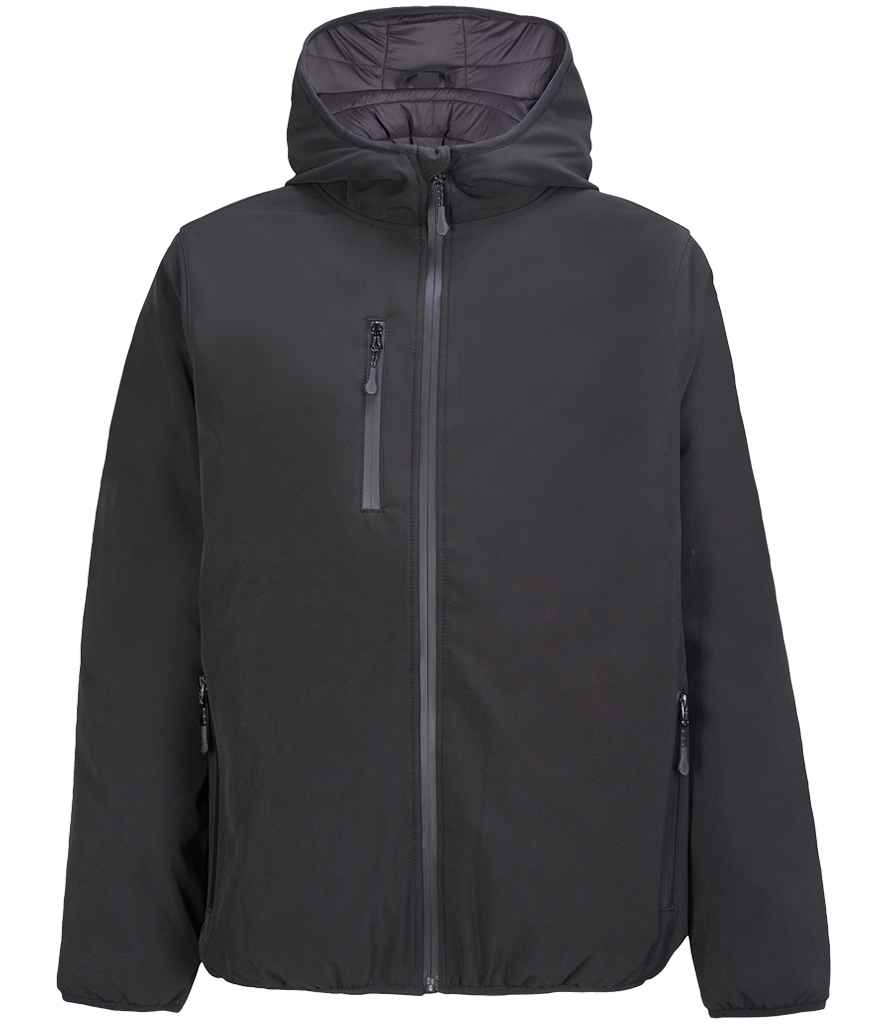 SOL'S Falcon Padded Soft Shell Jacket in Black, front view