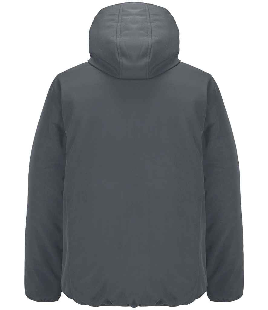SOL'S Falcon Padded Soft Shell Jacket in Charcoal, back view