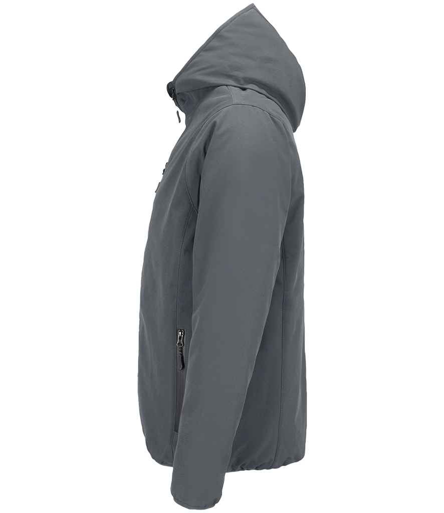 SOL'S Falcon Padded Soft Shell Jacket in Charcoal, side view