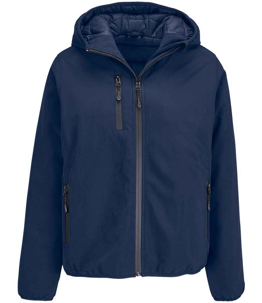 SOL'S Ladies Falcon Padded Soft Shell Jacket in Abyss Blue, front view