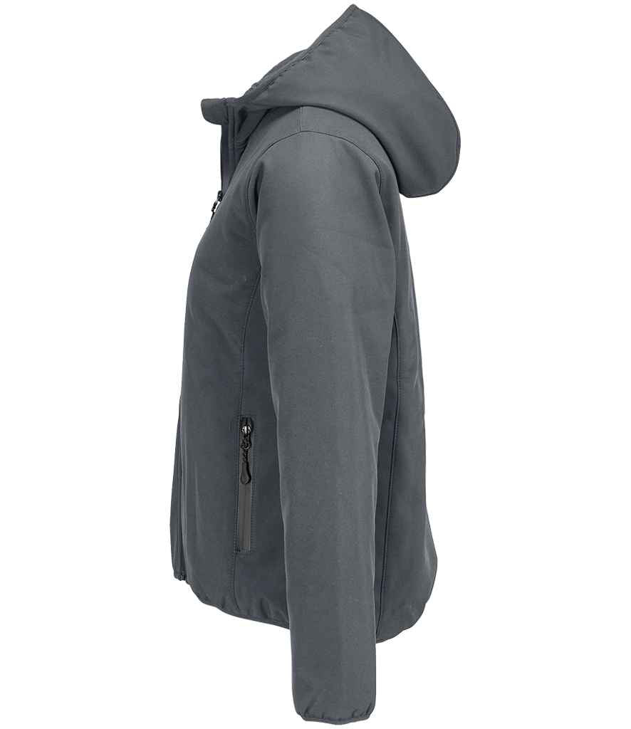 SOL'S Ladies Falcon Padded Soft Shell Jacket in Charcoal, side view