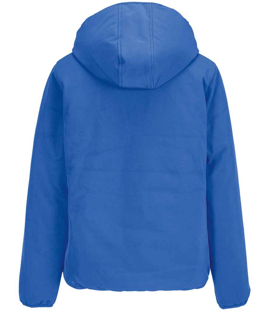 SOL'S Ladies Falcon Padded Soft Shell Jacket in Royal Blue, back view