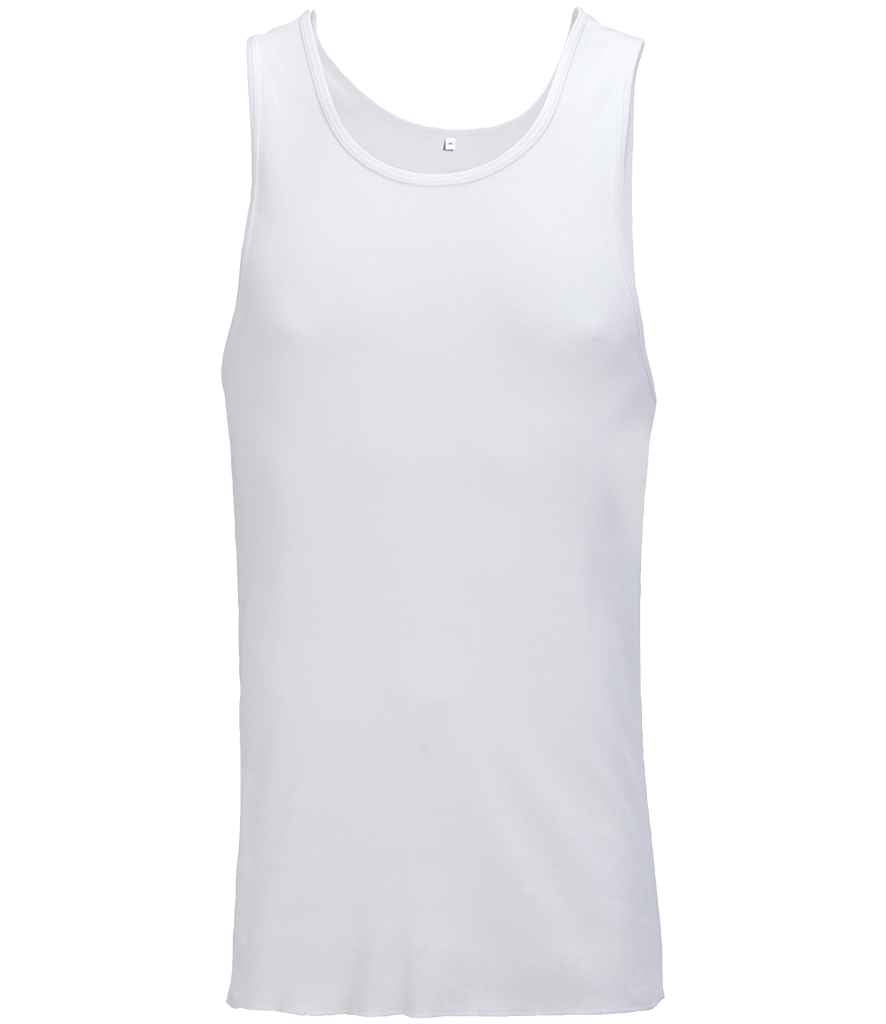 SOL'S Pablo Ribbed Tank Top in White, front view