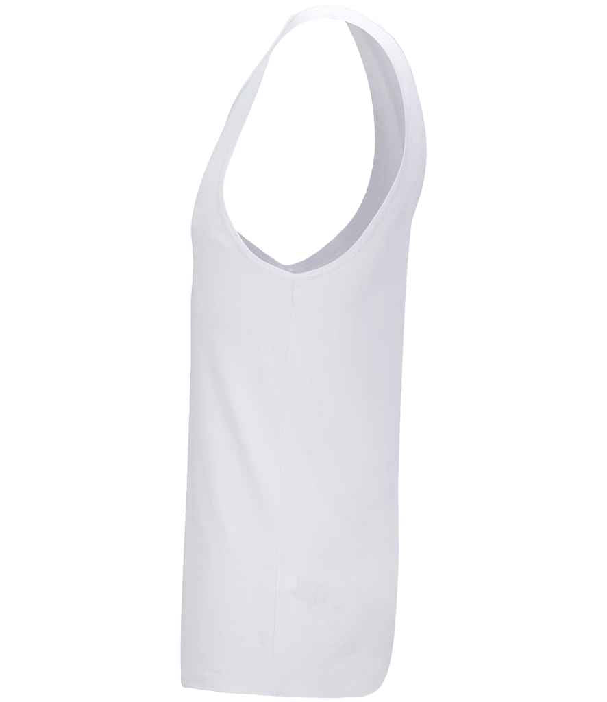 SOL'S Pablo Ribbed Tank Top in White, side view