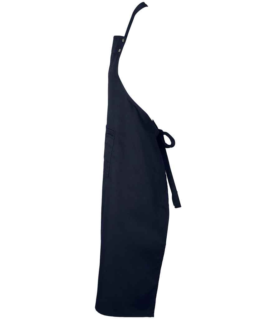 NEOBLU Edgar Poly/Cotton Bib Apron in Night Blue, side view