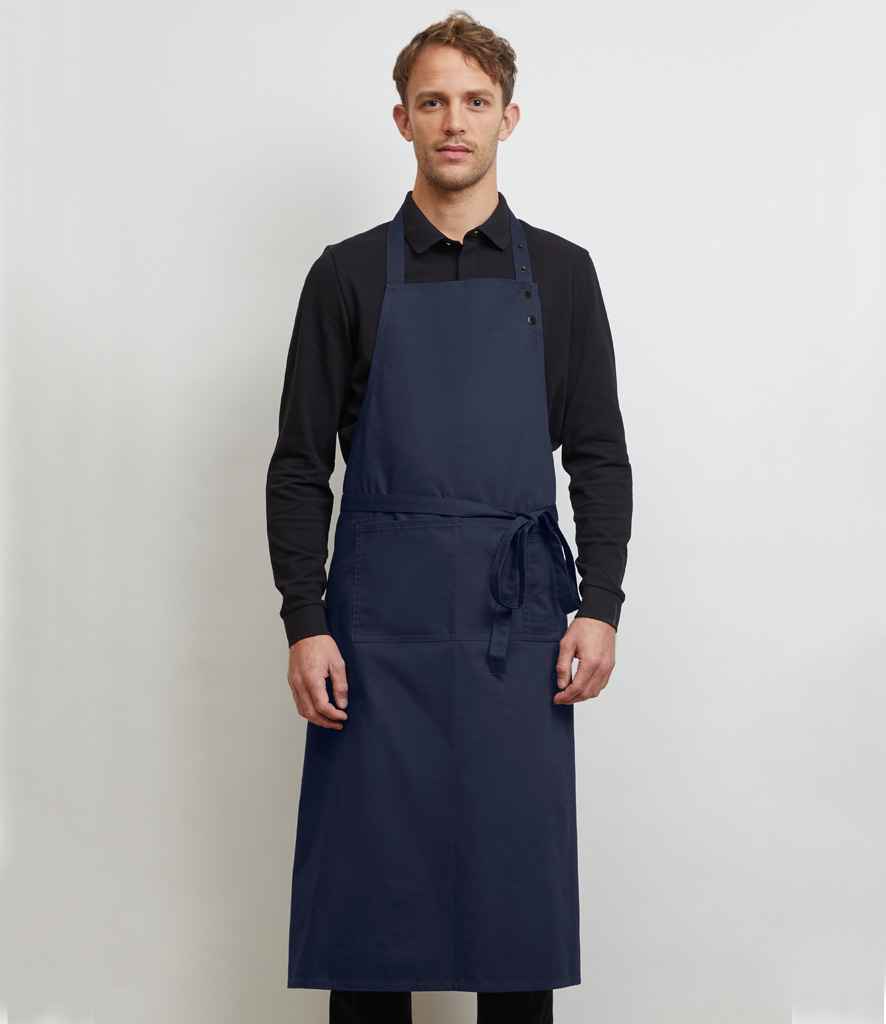 NEOBLU Edgar Poly/Cotton Bib Apron in Night Blue