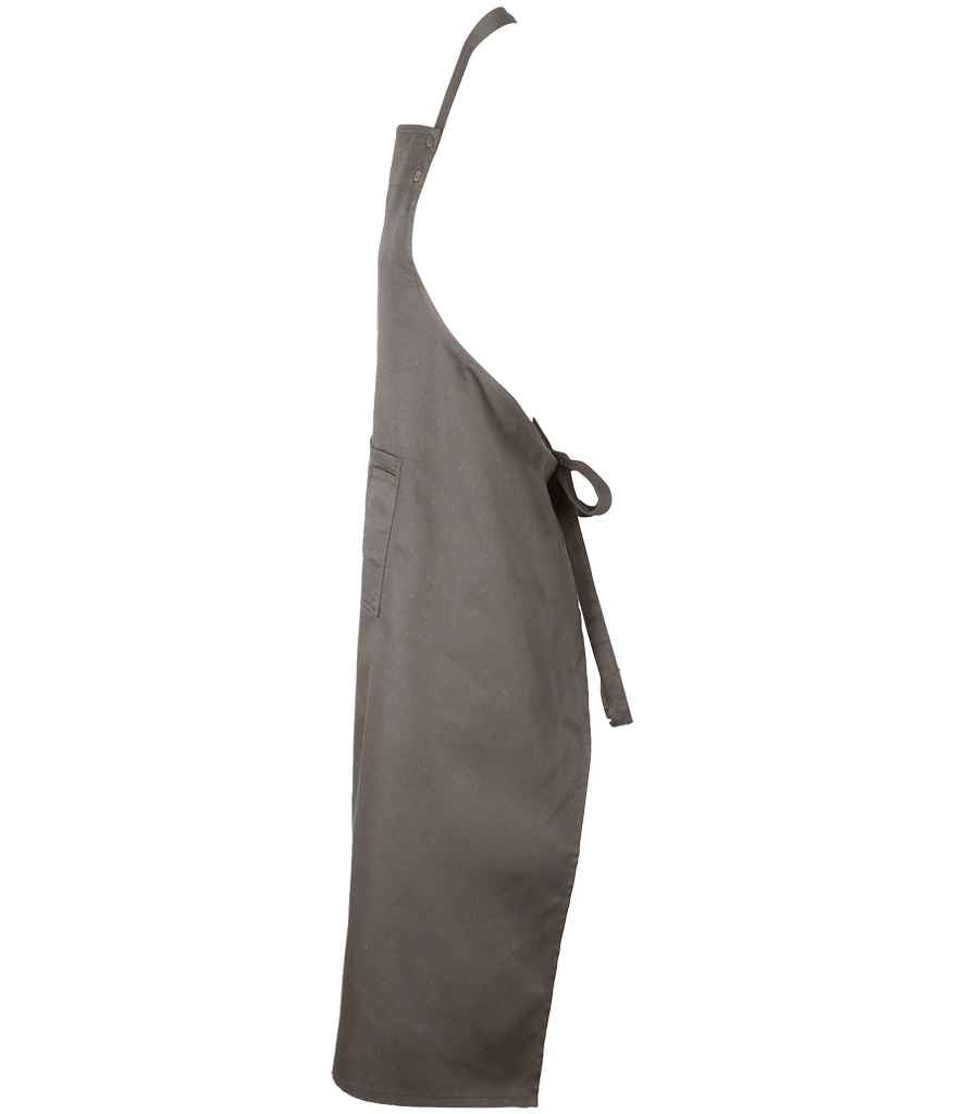 NEOBLU Edgar Poly/Cotton Bib Apron in Soft Grey, side view