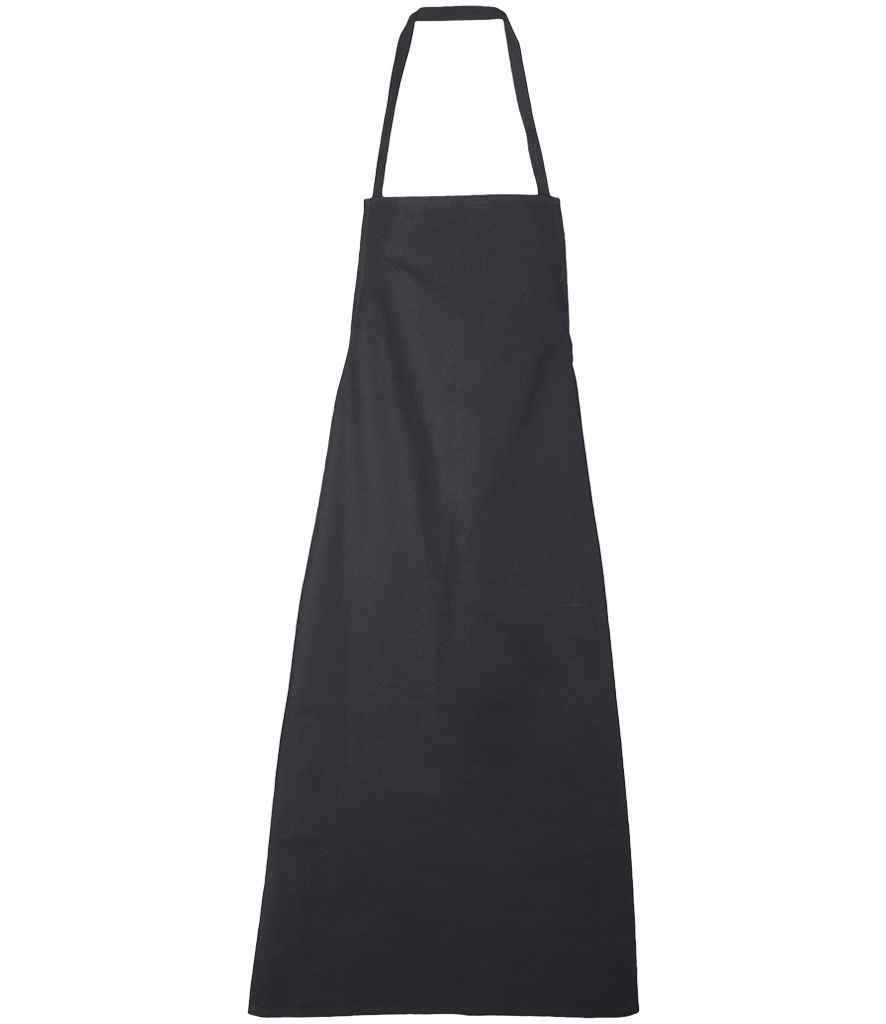 NEOBLU Erold Cotton Bib Apron in Deep Black, front view