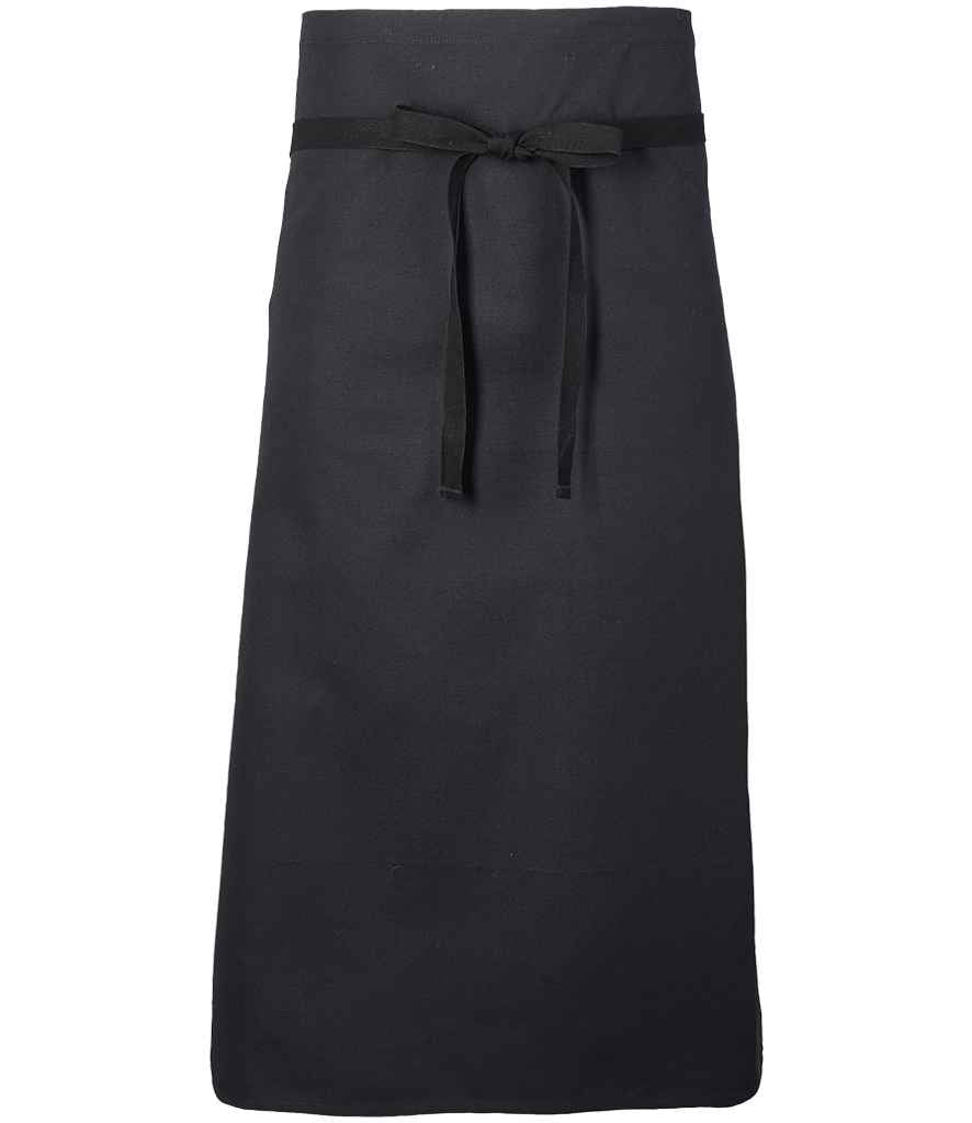 NEOBLU Emile Cotton Waist Apron in Deep Black, front view